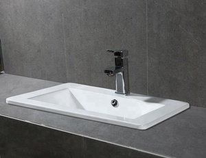 Mueble de baño de cerámica de <span class=keywords><strong>diseño</strong></span> moderno, lavabo de borde fino - Product Image 3