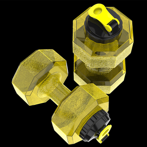 زجاجة مياه على شكل دمبل ، زجاجة مياه كبيرة لهيكل الجسم ، زجاجة مياه مقاومة للالدمبل 2.2l ، زجاجة مياه بلاستيكية - Product Image 4