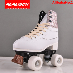 รองเท้าสเก็ตเม็กซิโก ชิลี แฟชั่น 4 ล้อ PU PVC สีเหลือง ชมพู ขาว โรลเลอร์ ควอด สเก็ตติ้ง โซย ลูน่า - Product Image 6