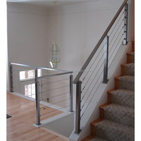 Système de balustrade de câbles d'escalier d'intérieur en Inox 304, Design pour escaliers
