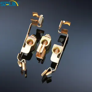 Brass Copper contact Metal Stamping Parts for Three Outlets Universal Wall Switch Socket