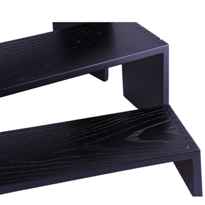 Catering equipment buffet ware soporte elevador de pasteles de madera negro, elevador de buffet de madera de 3 niveles evelación para restaurante - Product Image 4