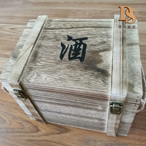 Ammo Crate Style White Wine Packing Box 6 Bottles Wooden Wine Box Antique
