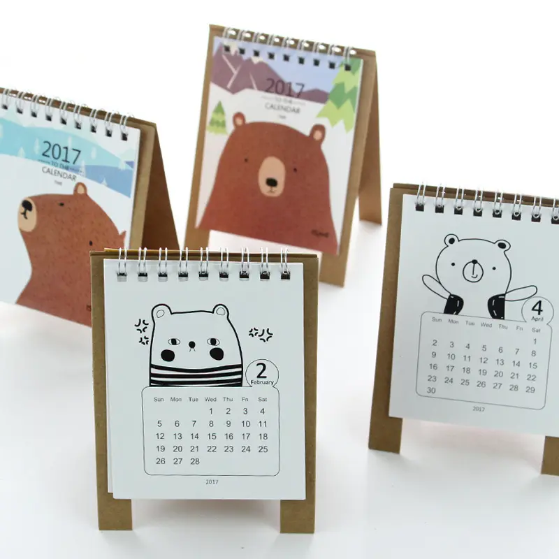 Mini calendario da tavolo con stampa personalizzata