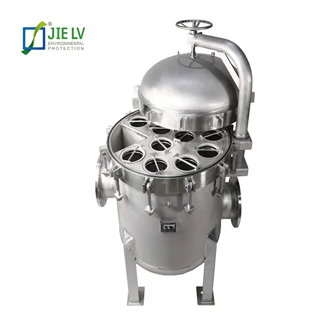 stainless steel SS 304/316L multi bag filter housing for food and beverage