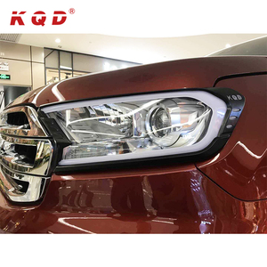 Auto ABS mate negro cubierta de la lámpara o la luz la cabeza del cromo accesorios del coche para Ford Everest 2017 - Product Image 4