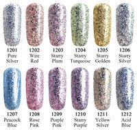 Nouveau CANNI Supply Nail Art Venalisa 12ml 12 couleurs souper diamant brillant paillettes paillettes étoilé platine peinture Gel