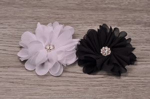 Vieira colmena bailarina gasa del pétalo flores con Crystal Button Spark Rhinestone botones bebé vendas <span class=keywords><strong>de</strong></span> la flor - Product Image 6