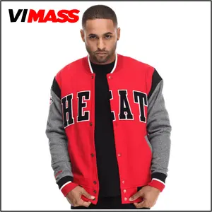 Oem Nieuwste Mode Belettering Bomber Outdoor Jas Gym Sport Custom Baseball Jacket Voor Mannen