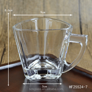 <span class=keywords><strong>Taza</strong></span> de Té de Vidrio <span class=keywords><strong>Transparente</strong></span> de 205 ml con Asa, Diseño Triangular Único para Arte Latte, <span class=keywords><strong>Taza</strong></span> de Café, <span class=keywords><strong>Taza</strong></span> de Agua, <span class=keywords><strong>Taza</strong></span> de Té de Vidrio P-100 - Product Image 4