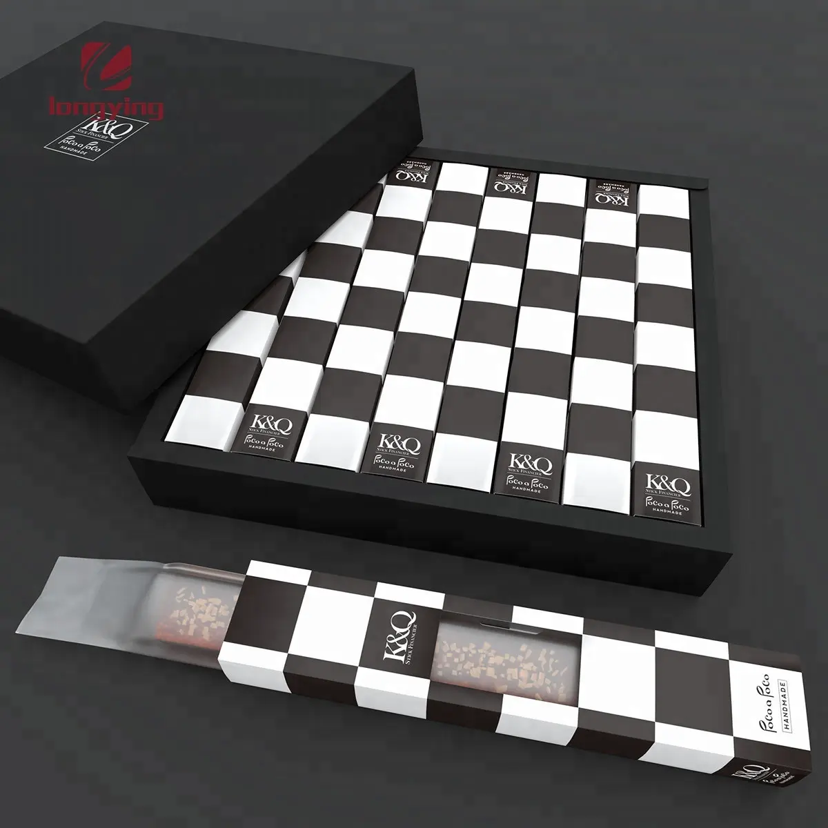 Juego de ajedrez en caja impresa