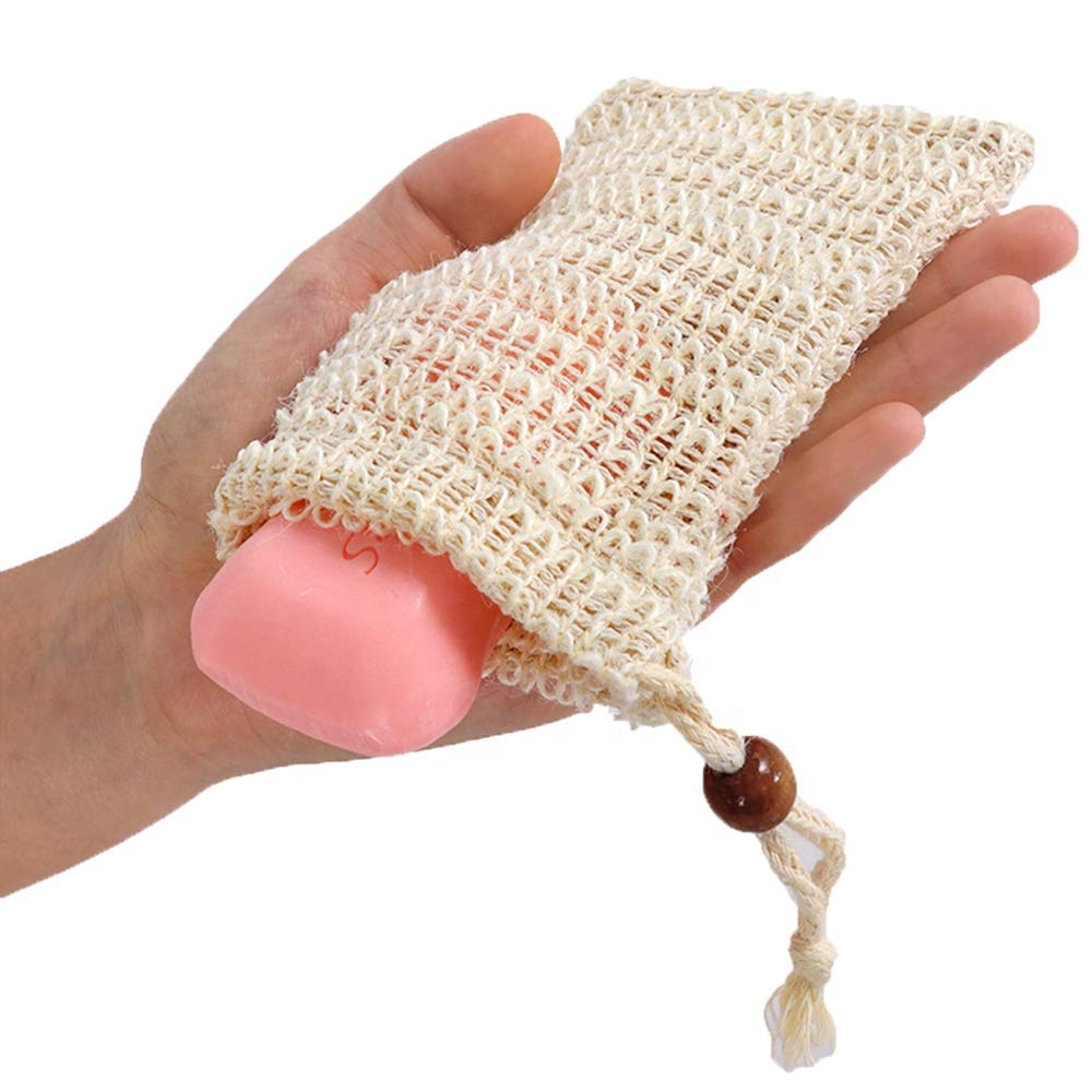 Wholesale customize size cotton sisal soap bag mesh soap bag