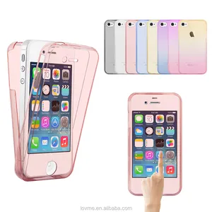 360 Graden Full Cover Shockproof Transparante Silicone Tpu Phone Case Cover Voor Apple Iphone 4S Se 3 Xs Xr max 11 12 13