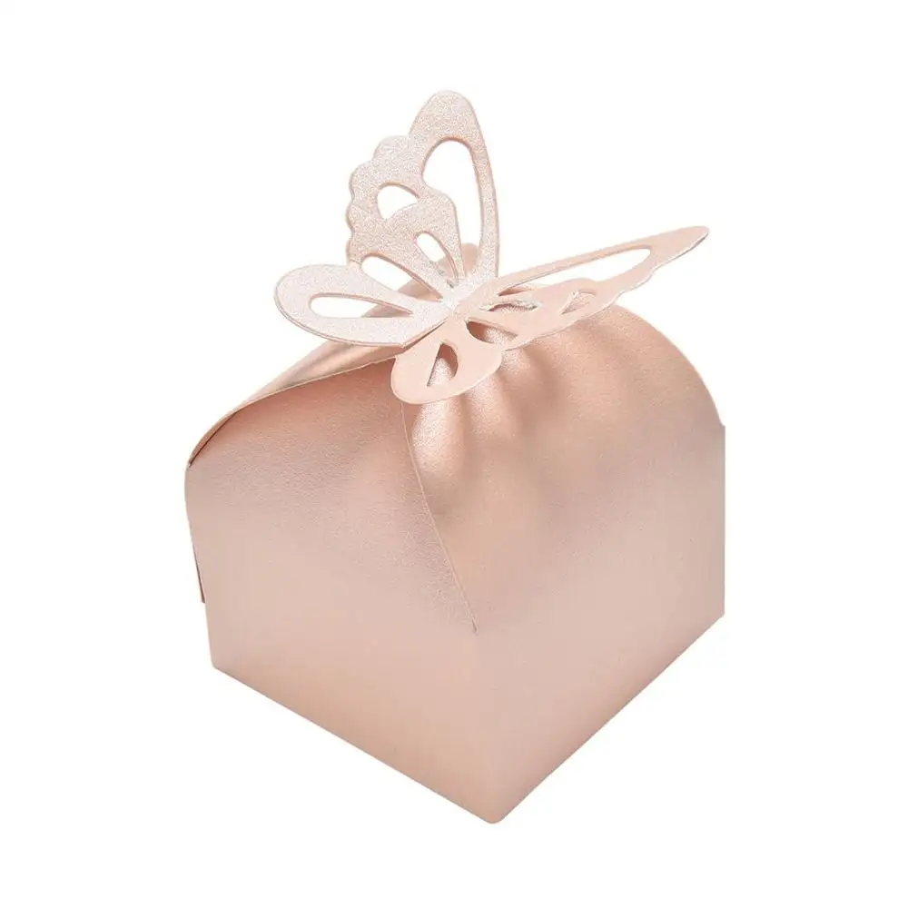 गर्म DIY पार्टी शादी कैंडी बॉक्स तितली कैंडी बॉक्स कागज एहसान उपहार बक्से शादी की सजावट के लिए