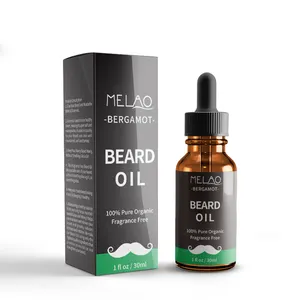 Beard oil bottle with private label label set in bulk growth organic supplier oem wholesale balm vegan kit for men pure