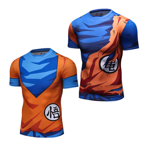 Nuovo Design di Abbigliamento <span class=keywords><strong>Anime</strong></span>, T-Shirt da Uomo Personalizzata Goku Stampata in 3D a Sublimazione - Product Image 1
