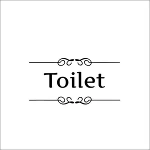 Vintage Wall Sticker Bathroom Decor Toilet Door Vinyl Decal Transfer Vintage Decoration Quote Wall Art