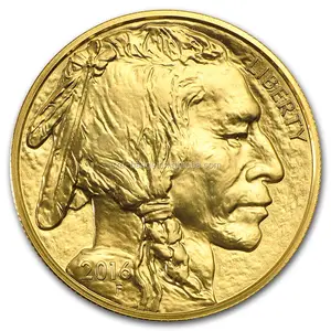 Moneda chapada en oro de tungsteno de búfalo americano, la mejor calidad, 1OZ