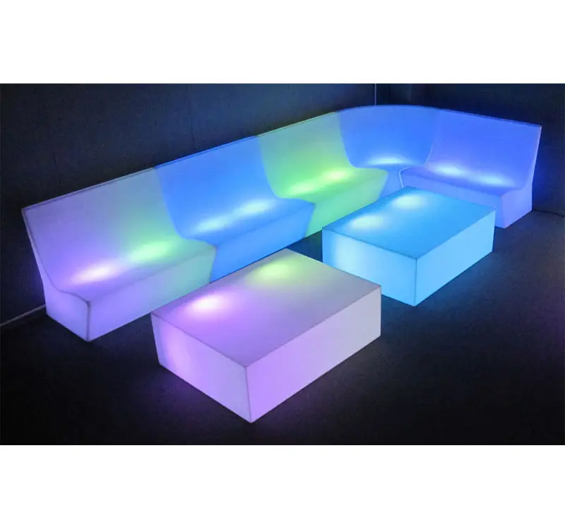 LED Bar Lounge Sofas Kunststoff beleuchten Nachtclub-Sofa moderne leuchtende Sofa-Sets für Zuhause