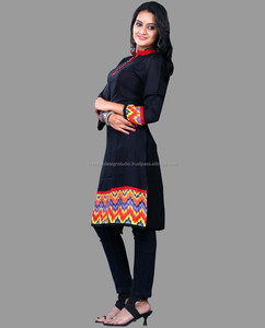 Mới nhất truyền thống Ấn Độ bông kurti cho phụ nữ dài dân tộc ăn mặc với in kỹ thuật số truyền thống Ấn Độ mặc thiết kế - Product Image 2