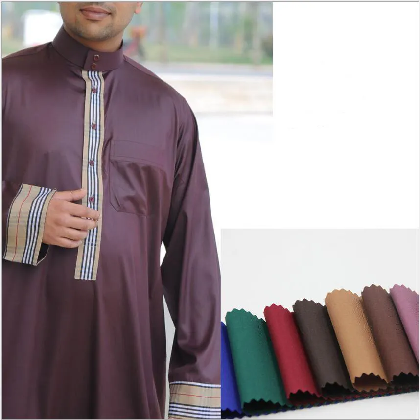 Hot Sale Lightweight spun polyester fabric Multi Colors for Arabic thobe