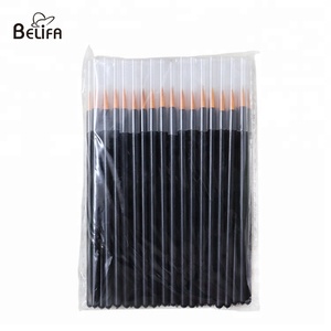 Belifa Wholesale <strong>Disposable</strong> Nylon Mini Fine Thin <strong>Lip</strong> Liner Black Mascara <strong>Brush</strong> Eyeliner <strong>Brushes</strong> <strong>Applicators</strong> with Cover - Product Image 4