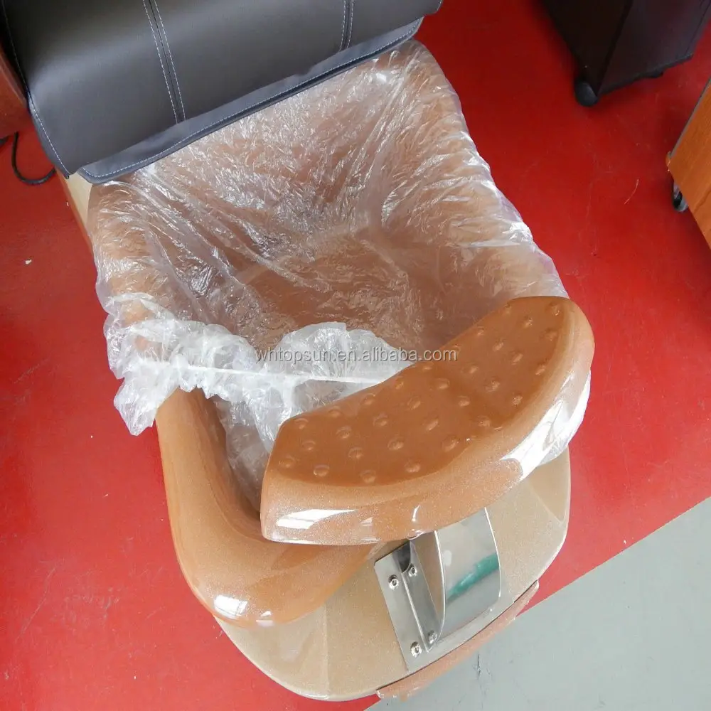 Couvercle de baignoire jetable en plastique, chaise de Spa pour pédicure, 100 pièces
