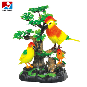 Jouets de perroquet parlant électriques en plastique amusants avec commande vocale et deux petits oiseaux HC408109 - Product Image 2