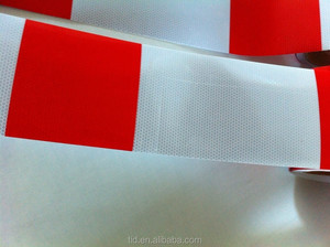 <span class=keywords><strong>Cinta</strong></span> Reflectante Blanca y Roja para Barreras y Obstáculos, Camiones, Adhesivo Reflectante de Advertencia con Patrón de Automóvil - Product Image 3
