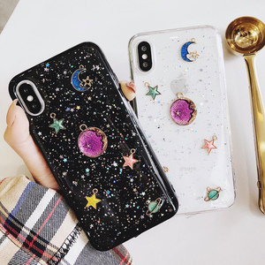 Glitter Star Planet สำหรับ <span class=keywords><strong>iPhone</strong></span> X <span class=keywords><strong>XS</strong></span> XR <span class=keywords><strong>XS</strong></span> MAX โปร่งใสกรณีสำหรับ <span class=keywords><strong>iPhone</strong></span> 8 PLUS 7 6 6s ปกหลัง - Product Image 3