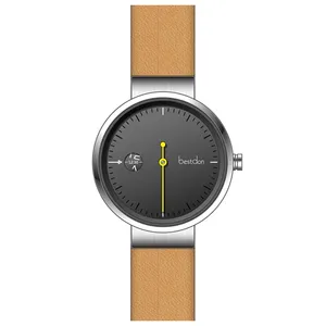 Aktuellstes CUSTOM LOGO Tan Lederuhr einzigartige kreative Einhanduhr für Damen