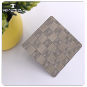 Tấm Trang Trí Bằng Thép Không Gỉ Chống Trượt Tấm Thép Không Gỉ Tùy Chỉnh In Hình Vuông Dập Nổi Hiện Đại - Product Image 4