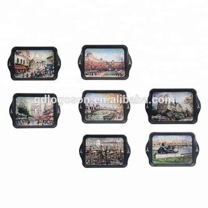 Plateaux de service rectangulaires en métal, souvenirs de <span class=keywords><strong>Paris</strong></span>, vente en gros, cadeaux touristiques - Product Image 2