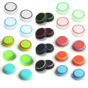 Dos Tonos de silicona de dos colores analógicos Thumb Stick Grips cubierta de la tapa del Joystick para PS4 Pro Slim para Xbox One 360 mando Thumb Grip