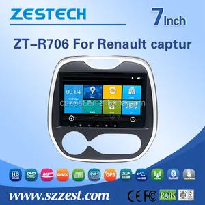 Autoradio 7 ", android, navigation, gps, BT, lecteur cd, mp3, mp4, système avec interface vidéo, amusant, pour voiture Renault Captur