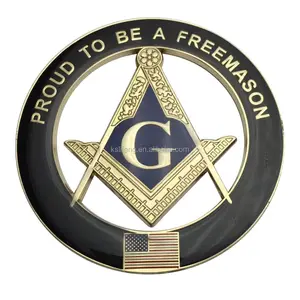 Custom 3D Car Emblem Masonic car logo Items Masonic metal Emblem badge