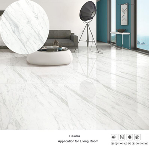 <span class=keywords><strong>Piastrelle</strong></span> in Gres Porcellanato Lucidato Effetto Marmo Calacatta Bianco Italiano, Formato Extra Large 900x1800mm, per Pavimenti di Ingressi - Product Image 4