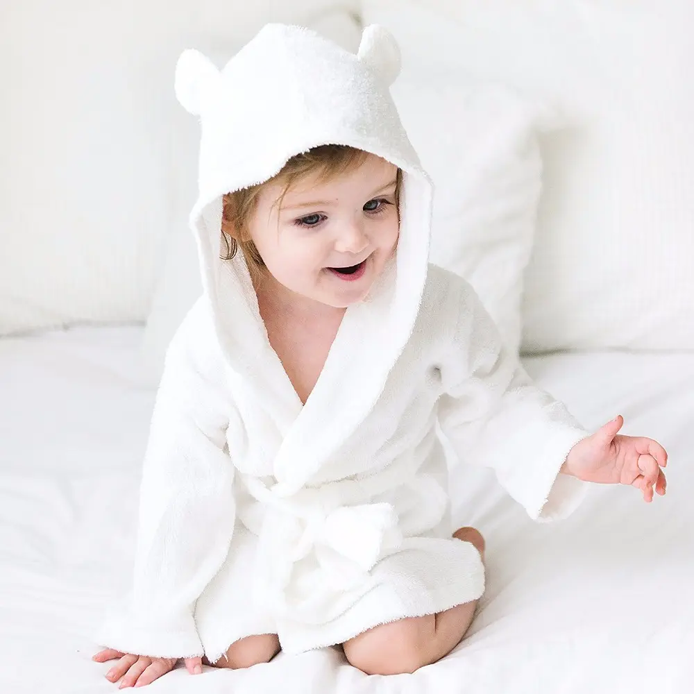 600gsm luxe premium bambou fibre éponge tablier capuche wrap serviette de bain peignoir avec capuche pour bébé enfant en bas âge enfants
