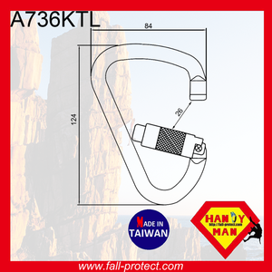 HMS Type 25KN Big Gate Open Mountain Climbing Aluminum Carabiner - Product Image 2