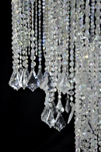 Decorazione di cerimonia nuziale del <span class=keywords><strong>diamante</strong></span> di perline con foglie di goccia di plastica lampadari - Product Image 3