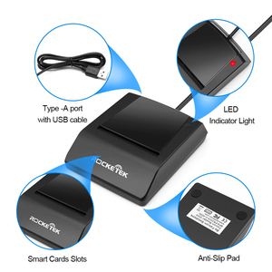 Rocketek alta calidad portátil EMV DOD militar USB Smart Card Reader acceso común CAC lector escritor - Product Image 4