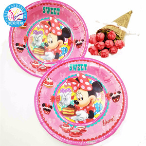 Fournitures de table <span class=keywords><strong>minnie</strong></span> jetable, 50 pièces, pour fête d'<span class=keywords><strong>anniversaire</strong></span> d'enfant, cadeaux pour carnaval, assiettes en papier, vente en gros - Product Image 5