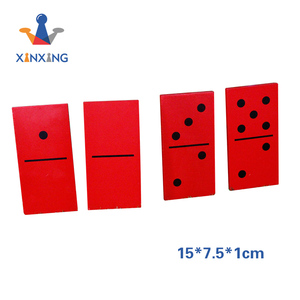 Géant Dominos En Bois 28 Pièces avec Sac Jumbo rouge et Chiffres Noirs, Enfants Adultes Jeux De Plein Air - Product Image 6