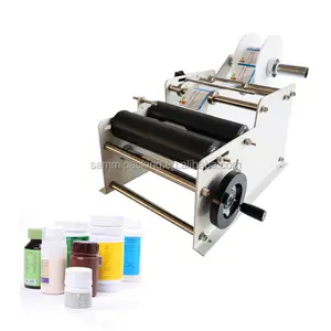 Hot Selling Tabletop Manual Labeling Machine for Round Bottle (plastic /pet/glass/metal bottle)