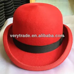 Mens-Hats-Charlie-Chaplin-Bowler-Hat red