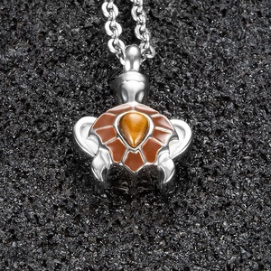 Marlary personalizado de acero inoxidable tortuga ceniza colgante mascota urna funeraria colgante tienda al por mayor - Product Image 3