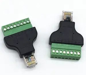 مقبس RJ45 إلى محول طرفي AV 8Pin, محول كتلة