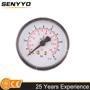 <span class=keywords><strong>Agua</strong></span> manómetro <span class=keywords><strong>precio</strong></span> <span class=keywords><strong>10</strong></span> bar barato al por mayor <span class=keywords><strong>de</strong></span> China anti-knock 140 PSI oxígeno manómetro - Product Image 1