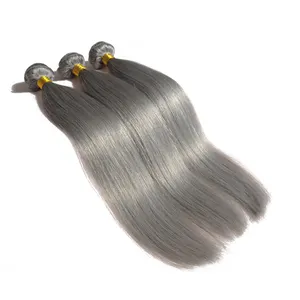 Brazilian body wave hair extensions grey human hair for braiding