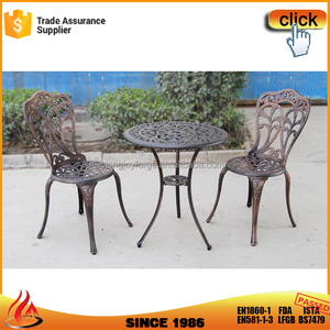 Patio Furniture <strong>Balcony</strong> <strong>Table</strong> and Chairs Garden Cast Aluminum in White Color Outdoor Furniture Garden Set Metal 3 Year - Product Image 5